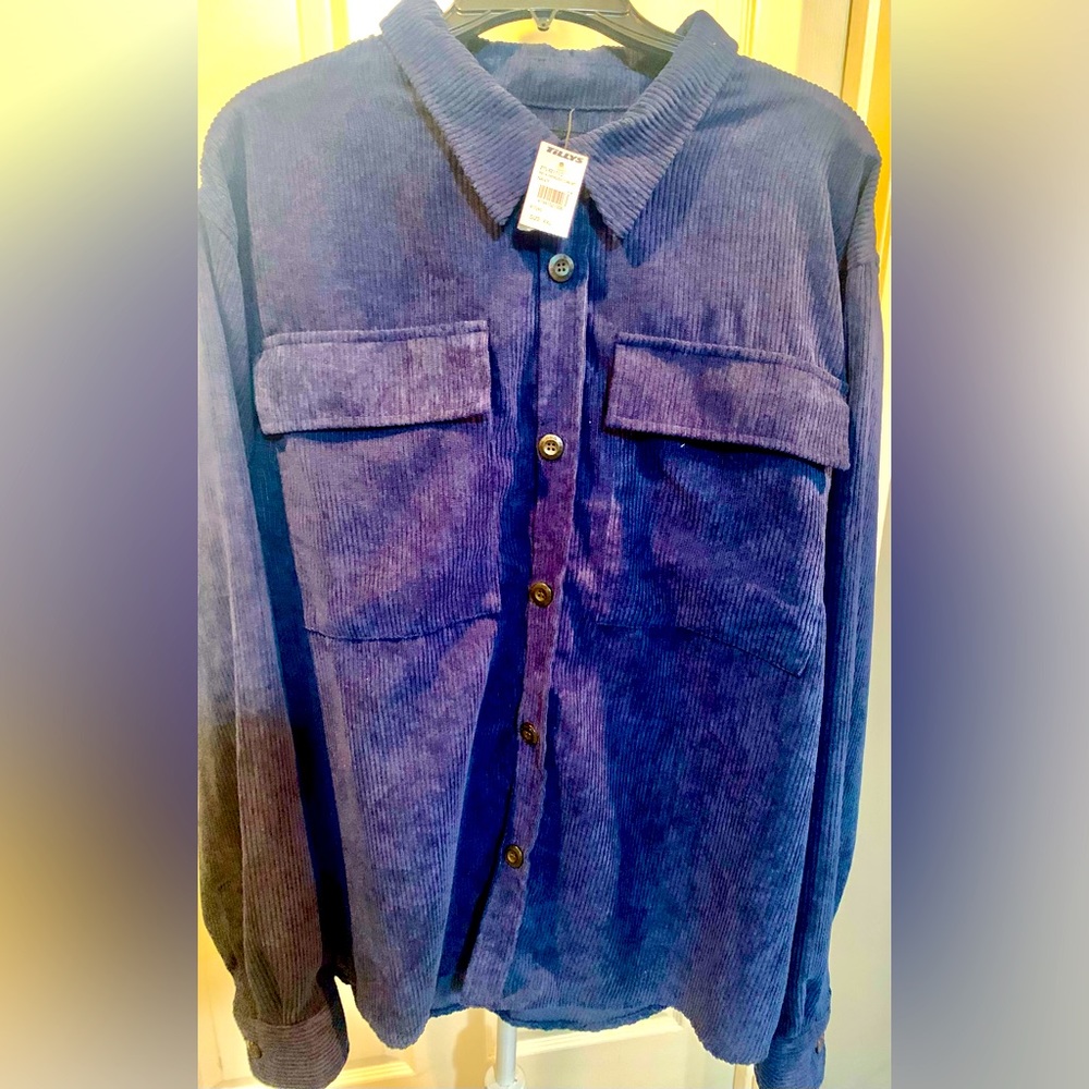 Men’s navy blue corduroy Shaket